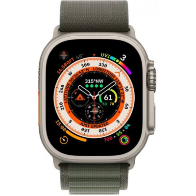 Smart часы Apple Watch Ultra GPS   Cellular, 49mm Titanium Case with Green Alpine Loop -Large (MQFP3UL/A) фото №4