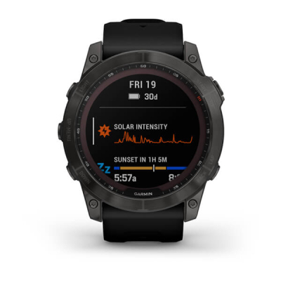 Smart годинник Garmin fenix 7X Sapph Sol Carbon Gray DLC Ti w/Black, GPS (010-02541-11) фото №2