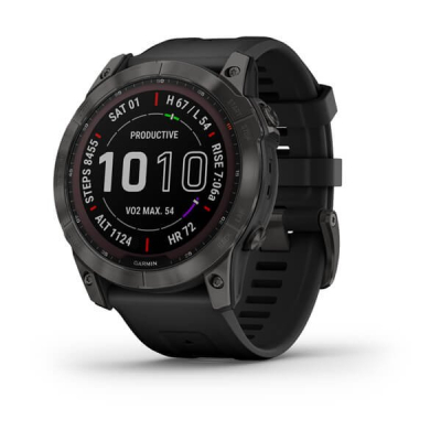 Smart годинник Garmin fenix 7X Sapph Sol Carbon Gray DLC Ti w/Black, GPS (010-02541-11)