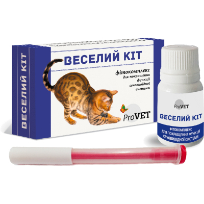 Краплі для тварин ProVET Веселий Кіт для покращення функції сечовивідної системи 20 мл (4823082417520) фото №4