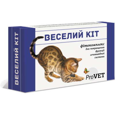 Краплі для тварин ProVET Веселий Кіт для покращення функції сечовивідної системи 20 мл (4823082417520)