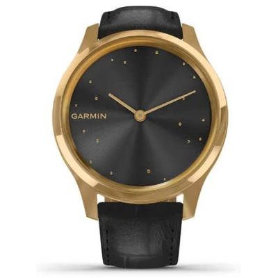 Smart часы Garmin vivomove Luxe, Pure Gold-Black, Leather, (010-02241-22) фото №2