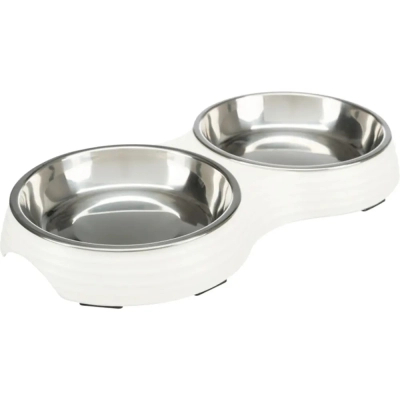 Посуд для котів Trixie Посуда для кошек  Миска двойная 2х200 мл/13 см(белая) (4011905251875) фото №4