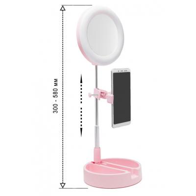 Набір блогера XoKo BS-700 mini stand 30-58cm with LED lamp 16cm mirror (BS-700mini) фото №3