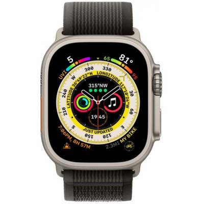 Smart годинник Apple Watch Ultra GPS   Cellular, 49mm Titanium Case with Black/Gray Trail Loop -M/L (MQFX3UL/ фото №4