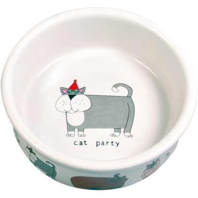 Посуд для котів Trixie Посуда для кошек  Миска керамическая 200 мл/12 см (в ассортименте) (4011905400815)