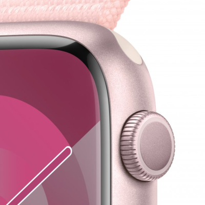Смарт-часы Apple Watch Series 9 GPS 41mm Pink Aluminium Case with Light Pink Sport Loop (MR953QP/A) фото №3