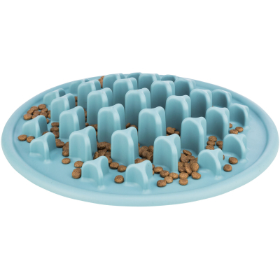Посуд для котів Trixie Посуда для кошек  Коврик Pillars Медленное кормление d 35 см (голубой) (4011905250380) фото №2
