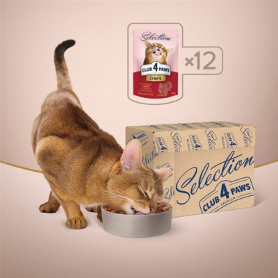 Вологий корм для котів Клуб 4 лапи Selection з індичкою в крем супі з моркви 85 г (4820215368070 фото №7