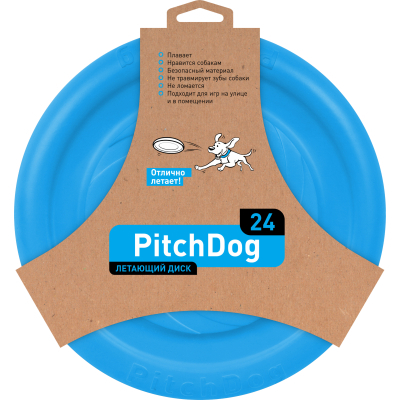 Іграшки для собак Collar РitchDog тарілка для апортування d:24 см голубая (62472) фото №2